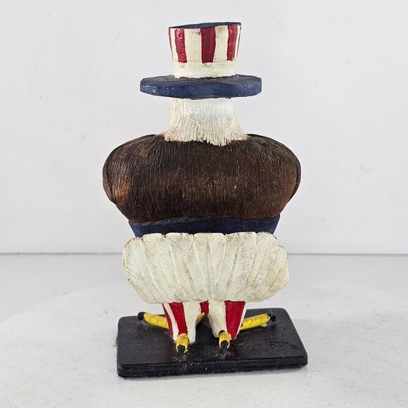 Uncle Sam Eagle Patriotic Wood Carving By W.L. Bill Payne Oklahoma Folk Art - Picture 5 of 9
